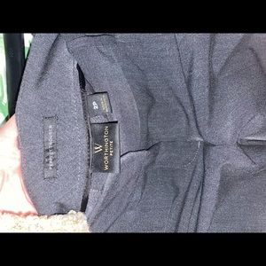 Grey work trousers worn once with slight wear and tear from cat. Minimal damage